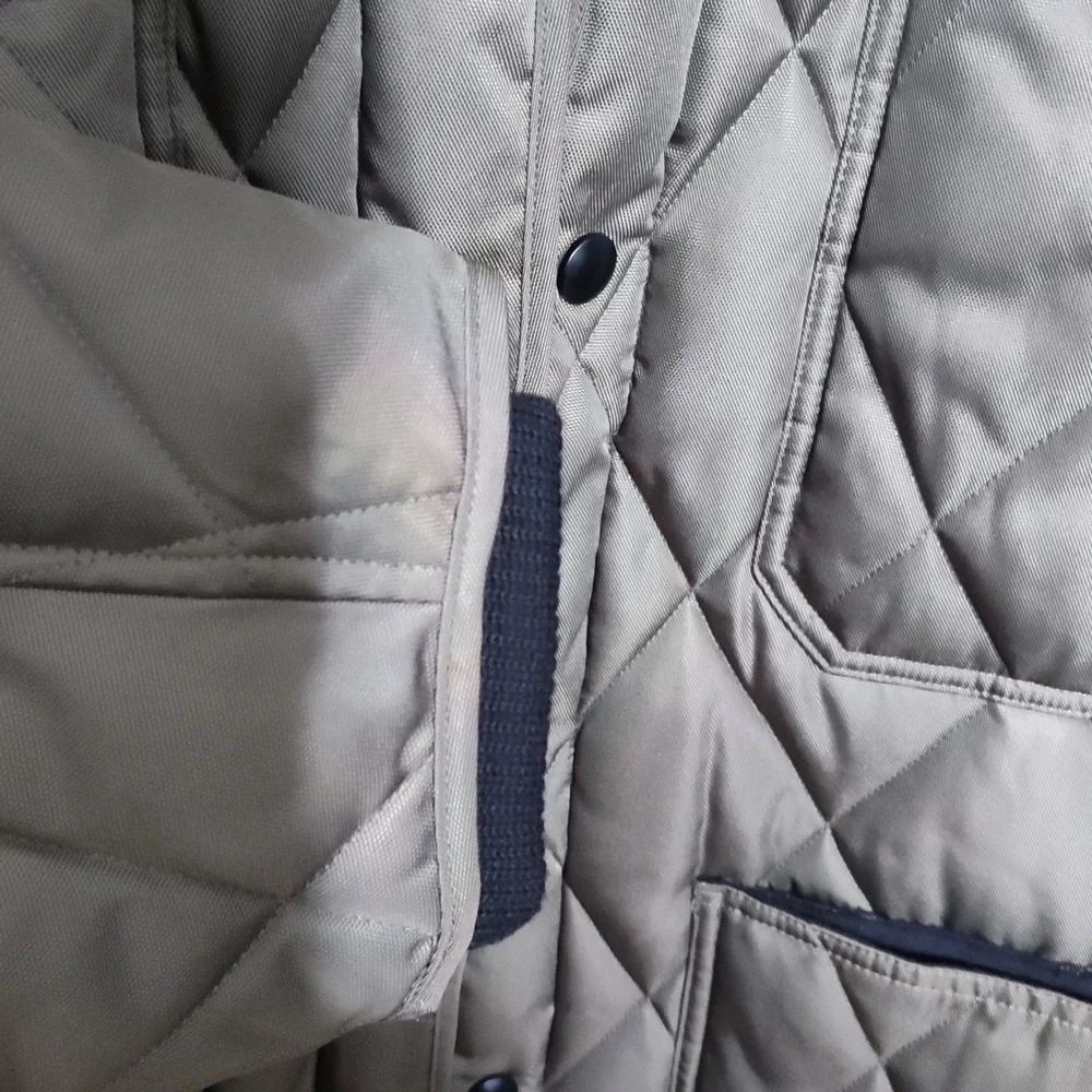 Banana Republic Oversized Light Olive Green Quilted Carcoat